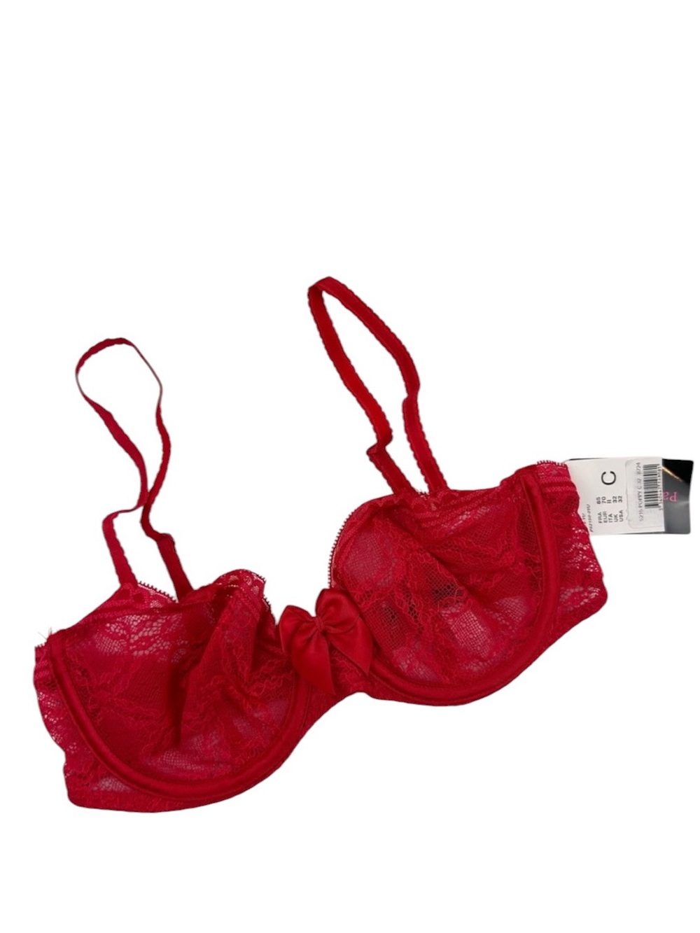 Passionata by Chantelle Let's Play Underwire Demi Bra Size 32C in Red
